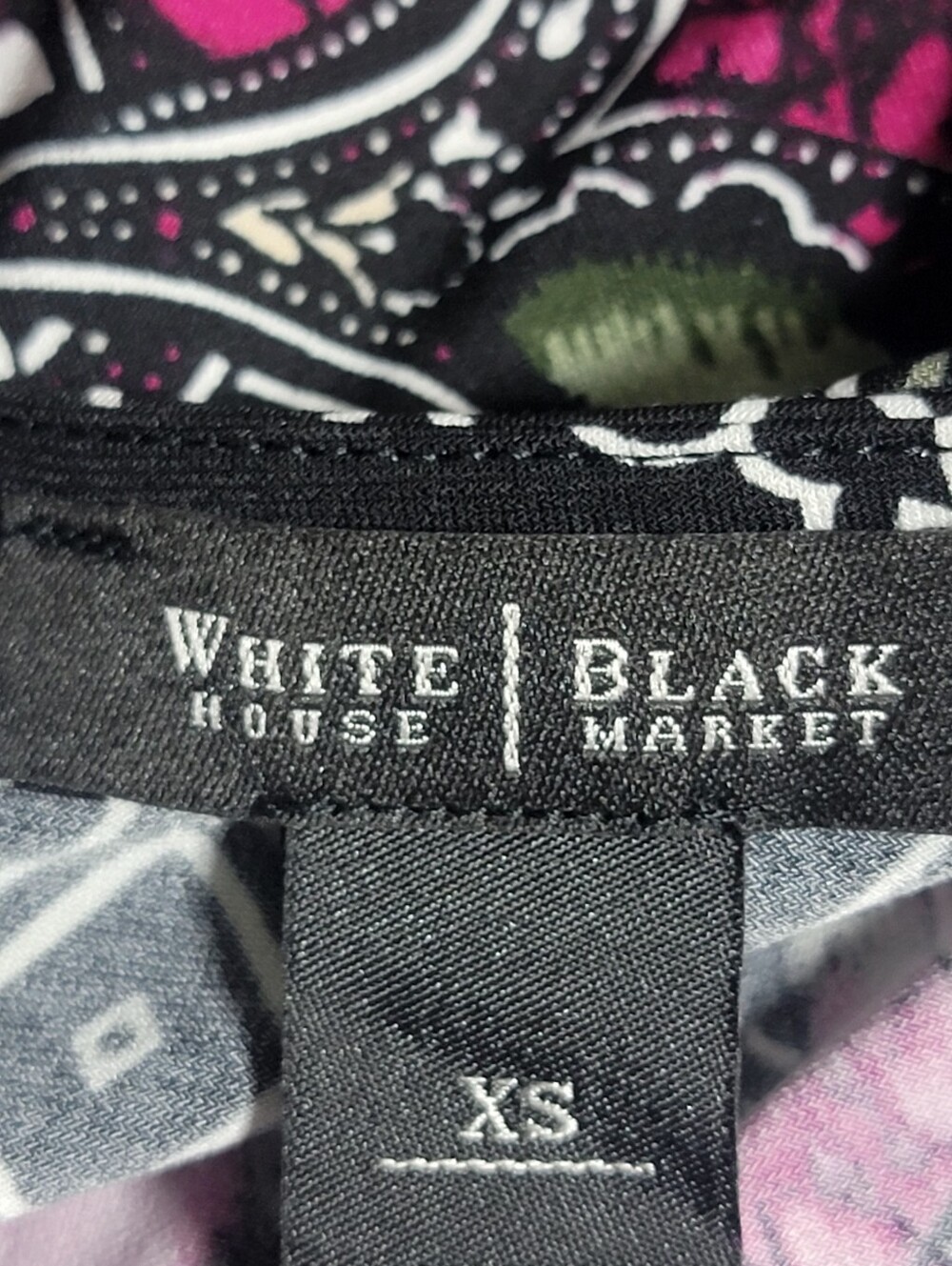 White House Black Market floral paisley sleeveless tunic top wonen's size XS - Picture 5 of 8